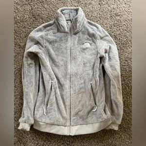 Grey zip up north face fleece